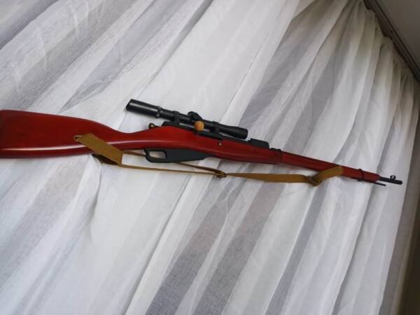 Sniper Mosina rifle Children weapon made wood constructor for boy